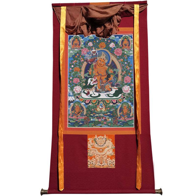 Vaisravana Image - Tibetan thangka painting, view 12