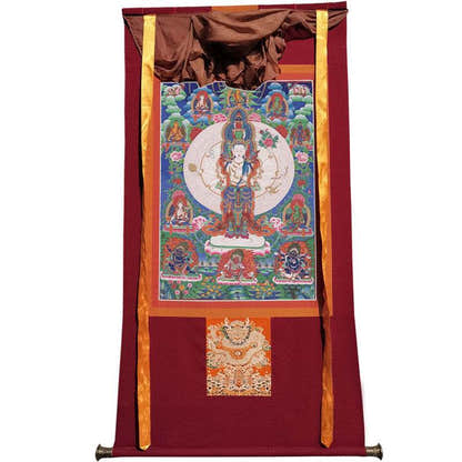 1000 Arms Avalokiteshvara Image - Tibetan thangka painting, view 12