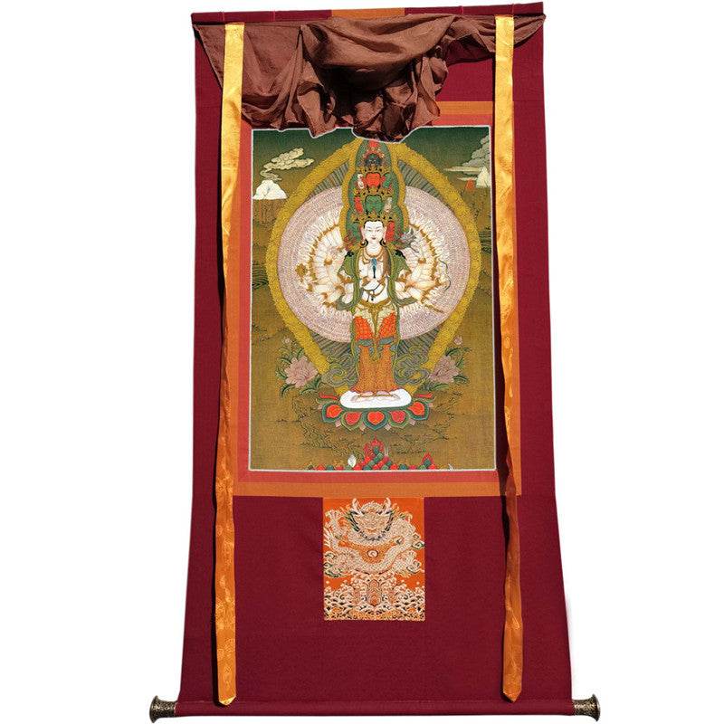 1000 Arms Avalokiteshvara Image - Tibetan thangka painting, view 12