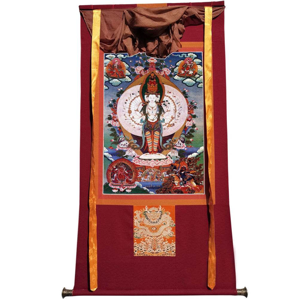 1000 Arms Avalokiteshvara Image - Tibetan thangka painting, view 12