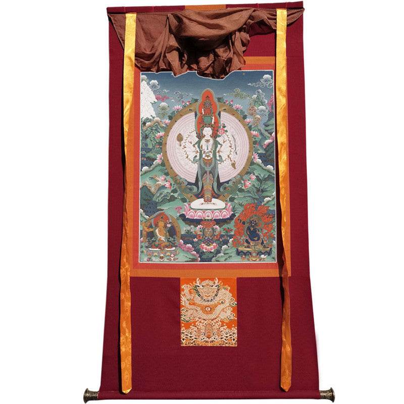 1000 Arms Avalokiteshvara Image - Tibetan thangka painting, view 12