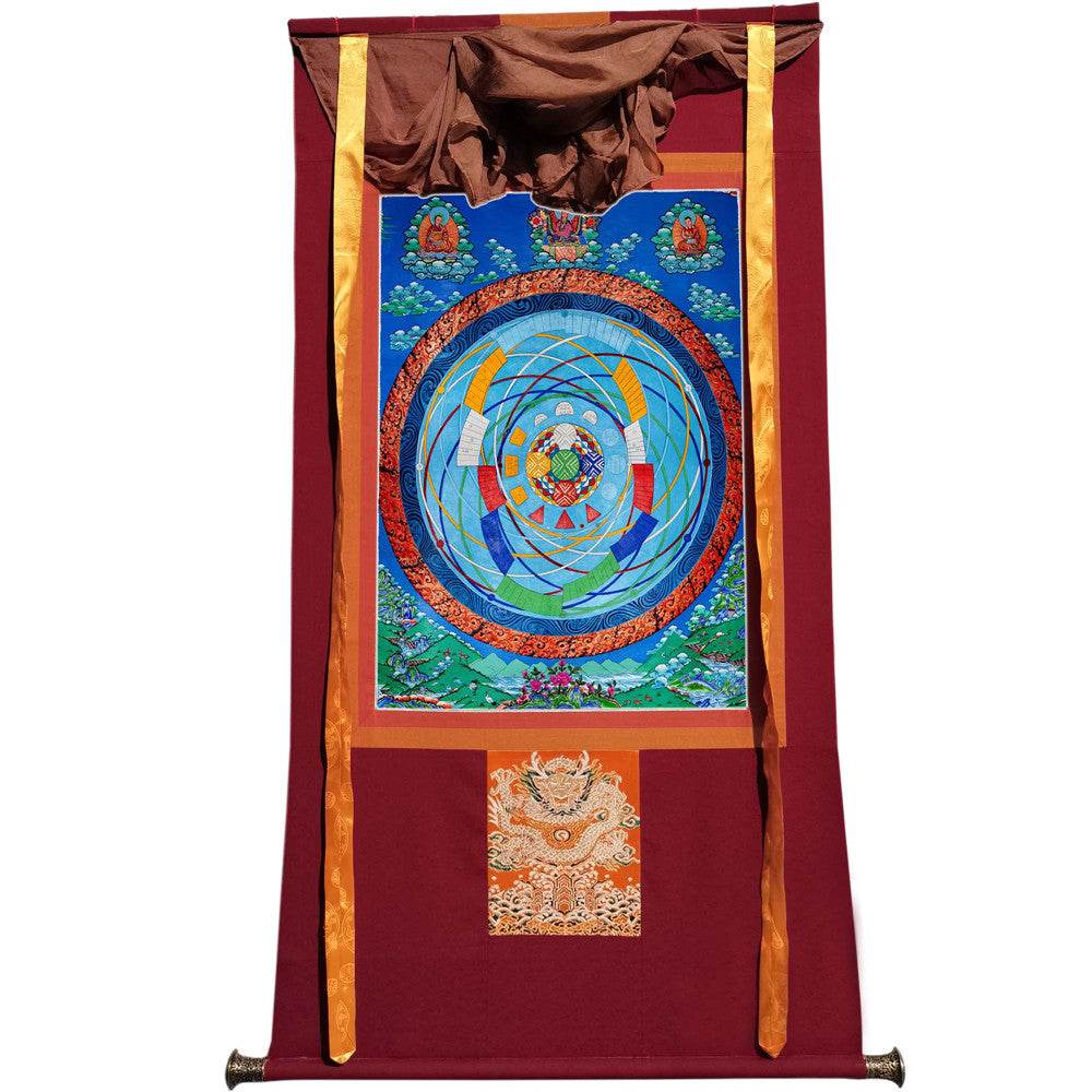 Mandala of Celestial Movements - Tibetan thangka painting, view 7