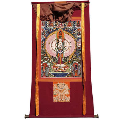 1000 Arms Avalokiteshvara Image - Tibetan thangka painting, view 12