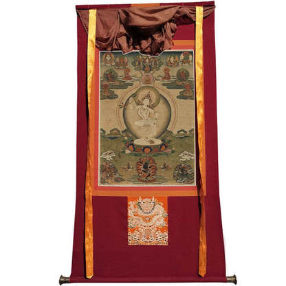 Machig Labdron Image - Tibetan thangka painting, view 12