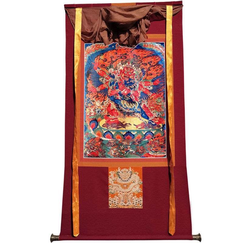 Vajrakilaya in Yab Yum Image - Tibetan thangka painting, view 12