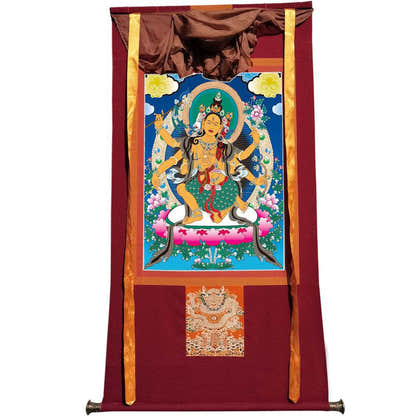 Mind-Parnashavari - Tibetan thangka painting, view 7