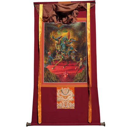 Palden Lhamo / Magzor Gyalmo / Shri Devi - Tibetan thangka painting, view 7