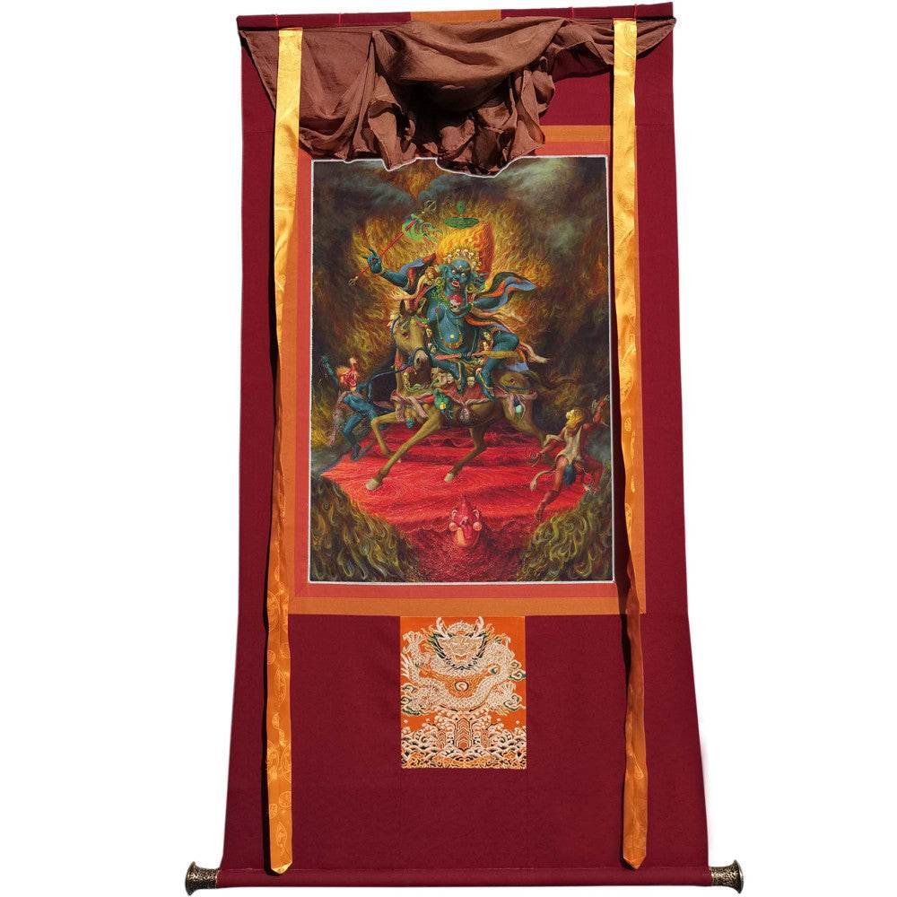 Palden Lhamo / Magzor Gyalmo / Shri Devi - Tibetan thangka painting, view 7