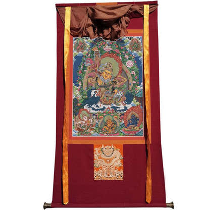 Vaisravana Image - Tibetan thangka painting, view 12