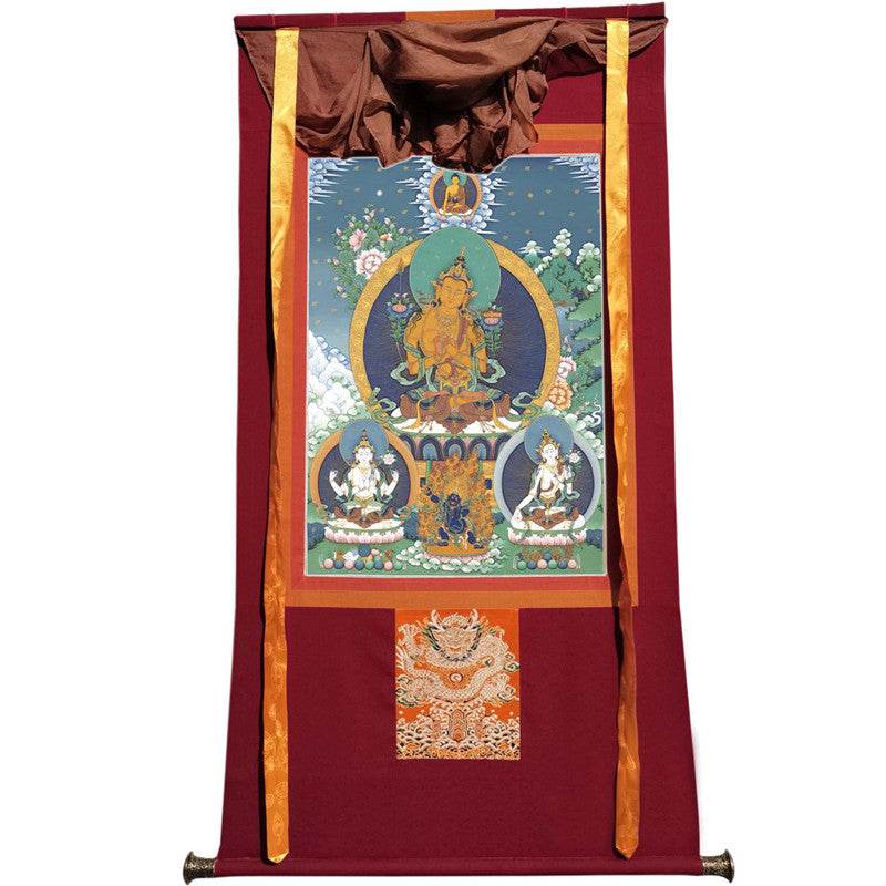Manjusri Image - Tibetan thangka painting, view 12