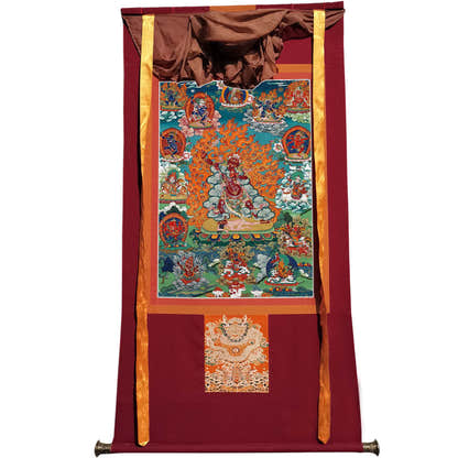 2766-唐卡-HBMT-070莲师愤怒相-老-300dpi - Tibetan thangka painting, view 7