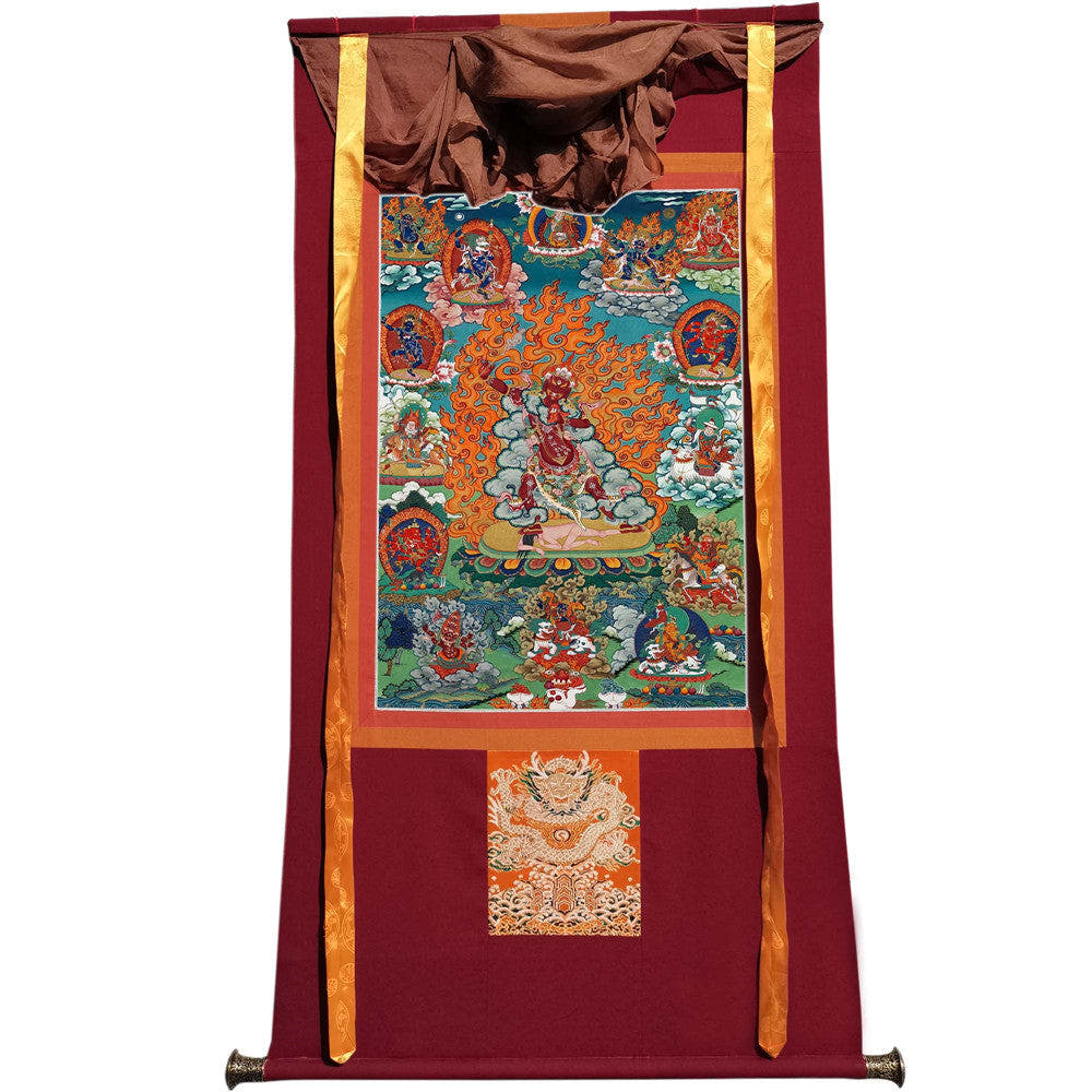 2766-唐卡-HBMT-070莲师愤怒相-老-300dpi - Tibetan thangka painting, view 7