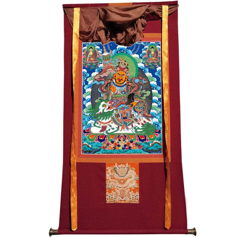 Vaisravana Image - Tibetan thangka painting, view 12