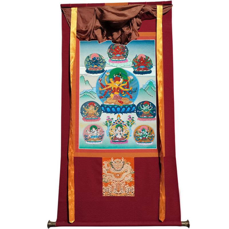 Manjusri Image - Tibetan thangka painting, view 12