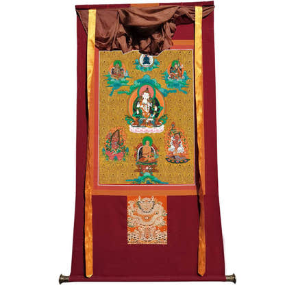 Vajrasattva - Tibetan thangka painting, view 7