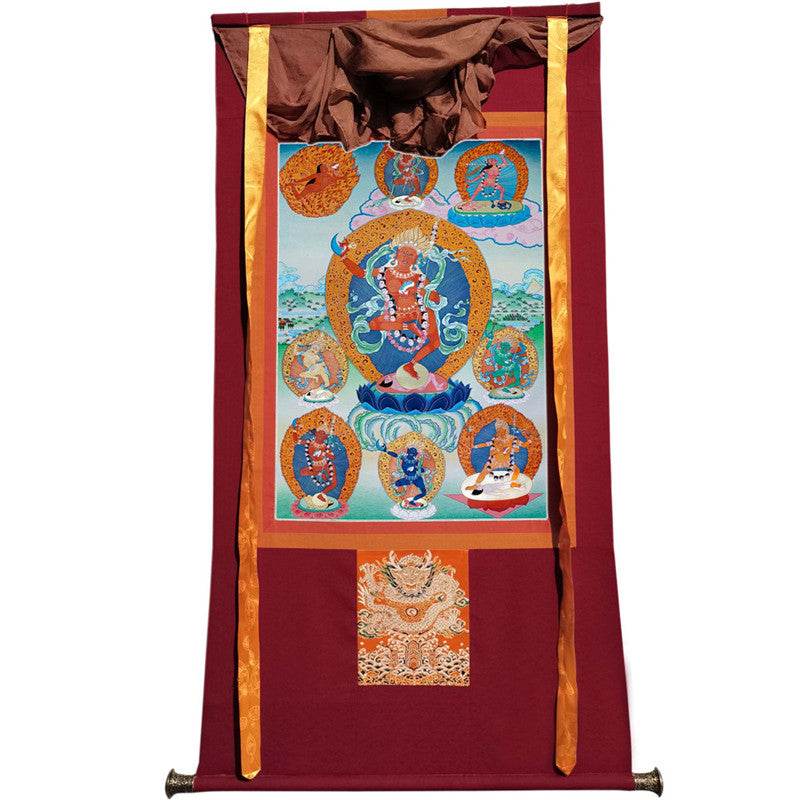 Vajravarahi Image - Tibetan thangka painting, view 12