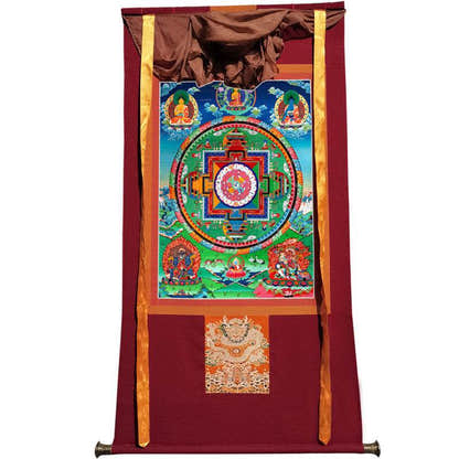 Medicine Buddha Image - Tibetan thangka painting, view 12