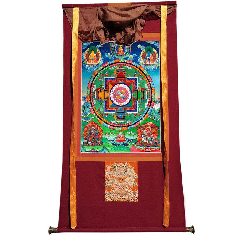 Medicine Buddha Image - Tibetan thangka painting, view 12