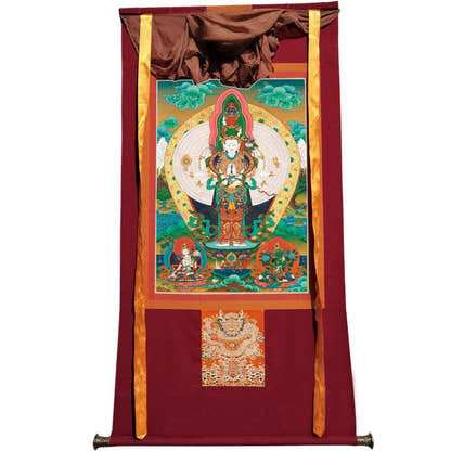 1000 Arms Avalokiteshvara Image - Tibetan thangka painting, view 12