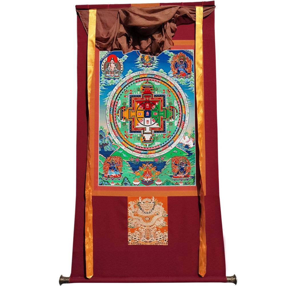 Vajrabhairava / Yamantaka Madala - 17th Century Old Version - Tibetan thangka painting, view 7