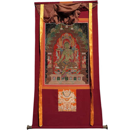 Green Tara Image - Tibetan thangka painting, view 12