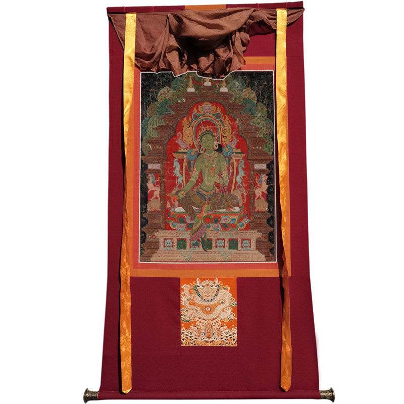 Green Tara Image - Tibetan thangka painting, view 12