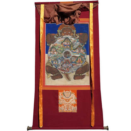 Samsara - Six Realm Wheel of Life Image - Tibetan thangka painting, view 12