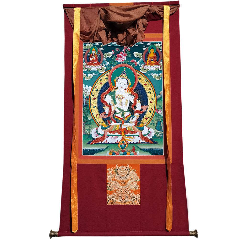 Vajrasattva - Tibetan thangka painting, view 19
