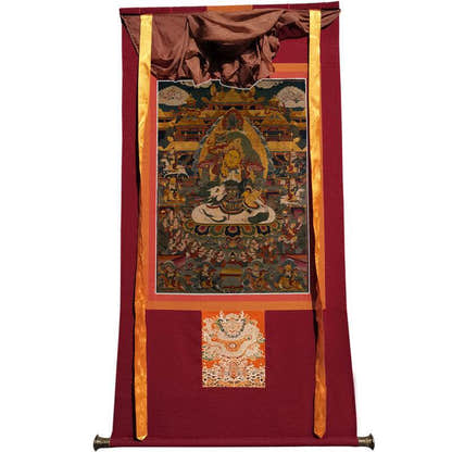 Vaisravana Image - Tibetan thangka painting, view 12
