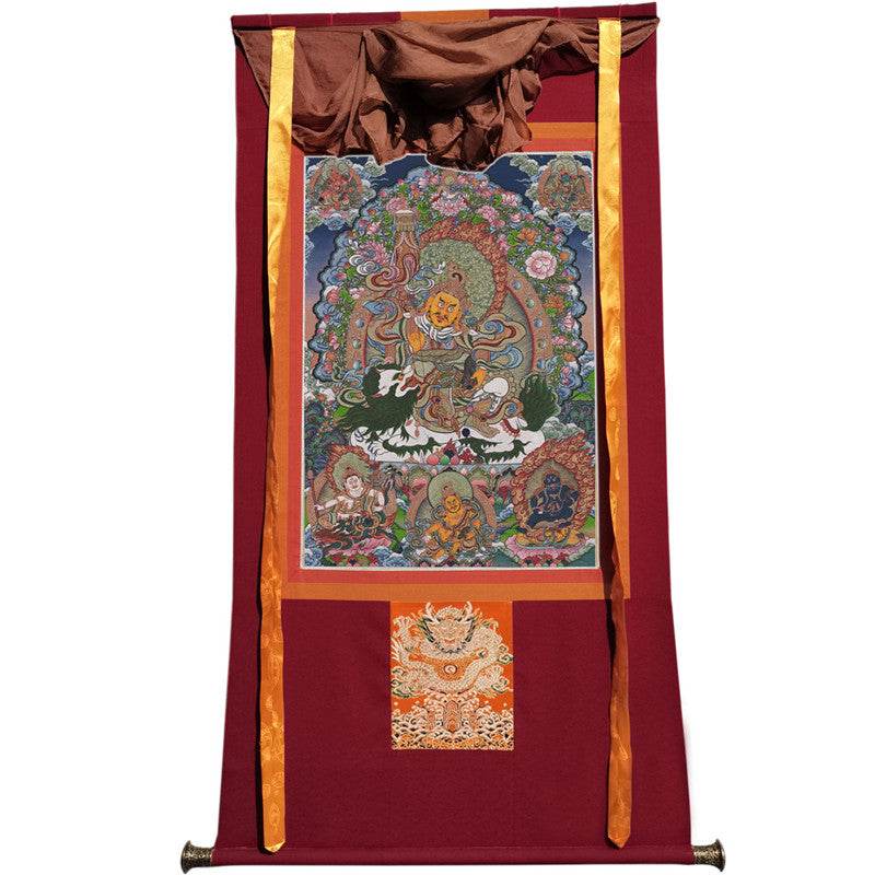 Vaisravana Image - Tibetan thangka painting, view 12