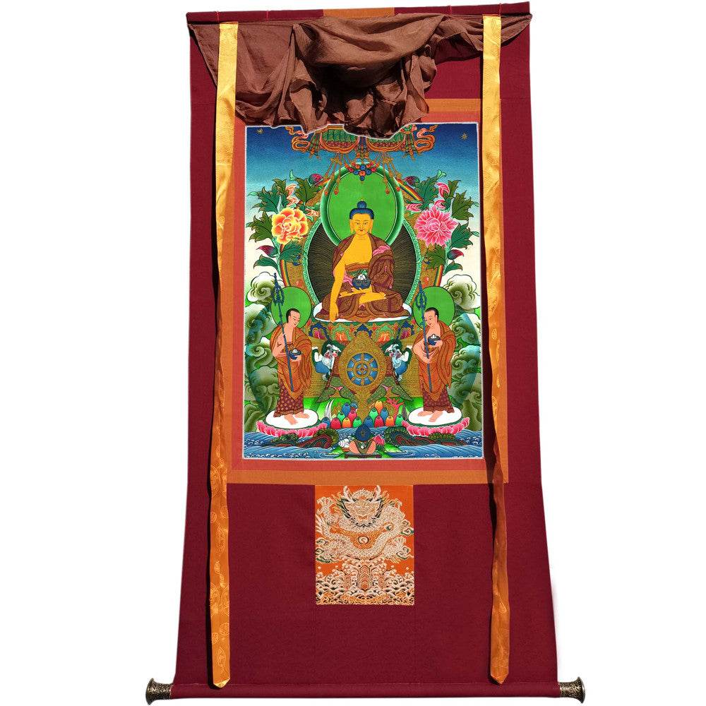 Shakyamuni - Tibetan thangka painting, view 7