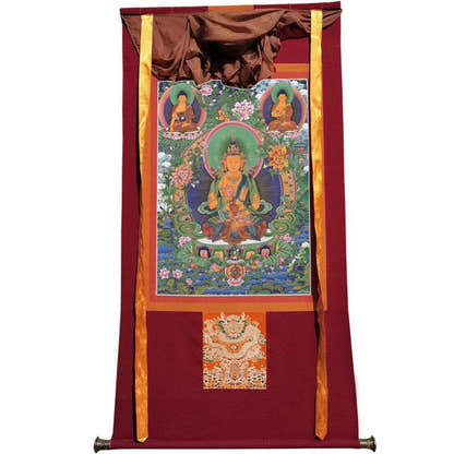 Avalokitesvara Image - Tibetan thangka painting, view 12