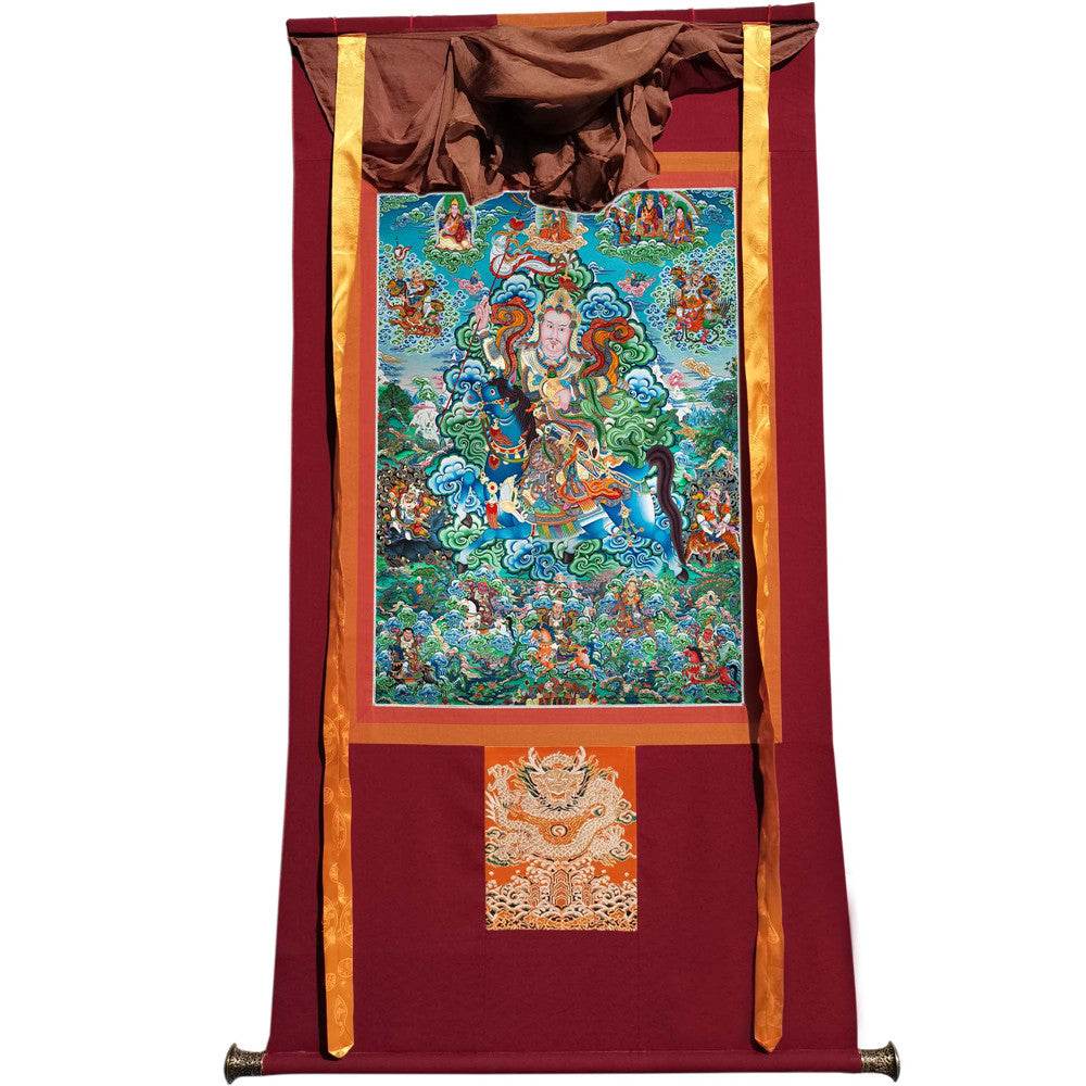 King Gesar - Tibetan thangka painting, view 6