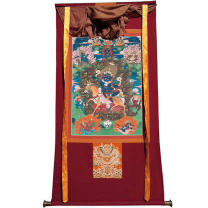 Palden Lhamo / Magzor Gyalmo / Shri Devi - 18th Century - Tibetan thangka painting, view 19