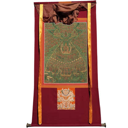 Tsongkhapa's Refuge Tree - 18th Century - Tibetan thangka painting, view 7