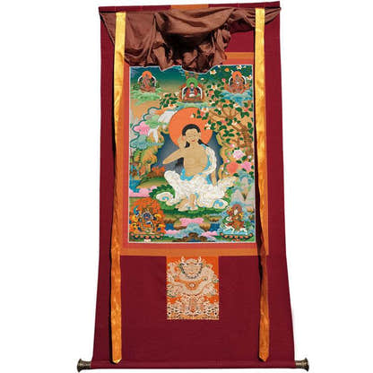Milarepa Image - Tibetan thangka painting, view 12