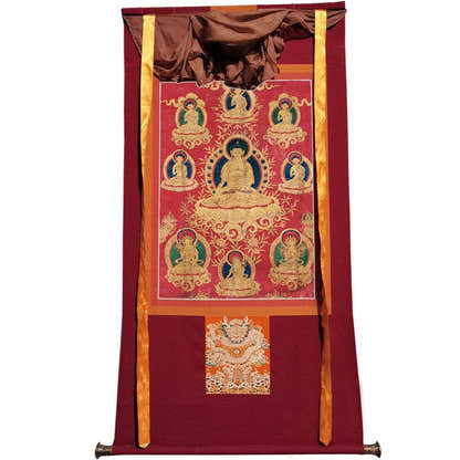 Shakyamuni Image - Tibetan thangka painting, view 12