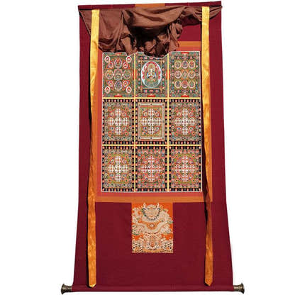 Vajradhatu Mandala Image - Tibetan thangka painting, view 12