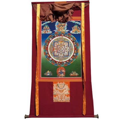 Kalacakravajra Mandala Thangka - Tibetan thangka painting, view 7