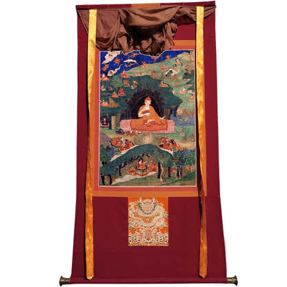 2770-唐卡-HBMT-074莲师说法 - Tibetan thangka painting, view 7