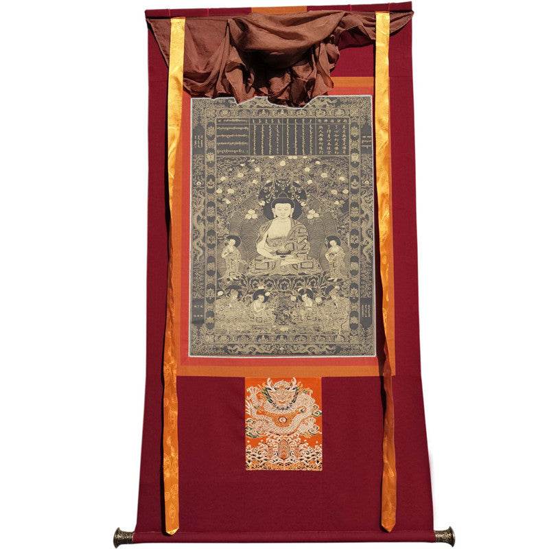 Krakucchanda Buddha Image - Tibetan thangka painting, view 12