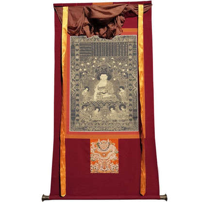 Vipasyina Buddha Image - Tibetan thangka painting, view 12