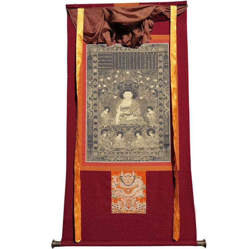 Vipasyina Buddha Image - Tibetan thangka painting, view 12