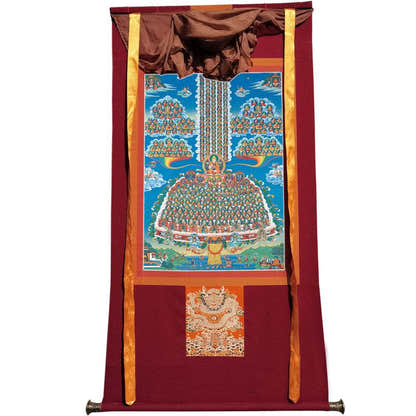 Tsongkhapa's Refuge Tree - 18th Century - Tibetan thangka painting, view 7