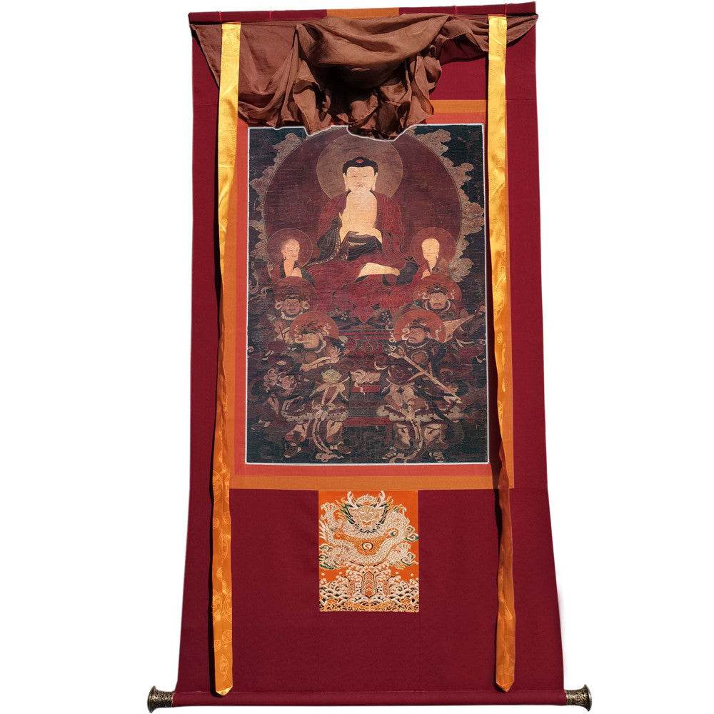 Shakyamuni Image - Tibetan thangka painting, view 12
