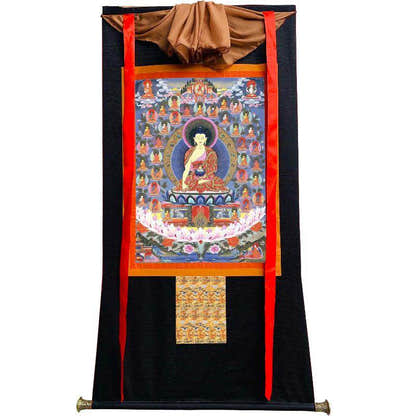 35 Confession Buddhas - Tibetan thangka painting, view 8