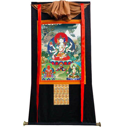 Victorious Crown Ushnisha Vijaya - Tibetan thangka painting, view 8