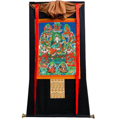 Eight Manifestations of Guru Rinpoche - Padmasambhava - Tibetan thangka painting, view 8