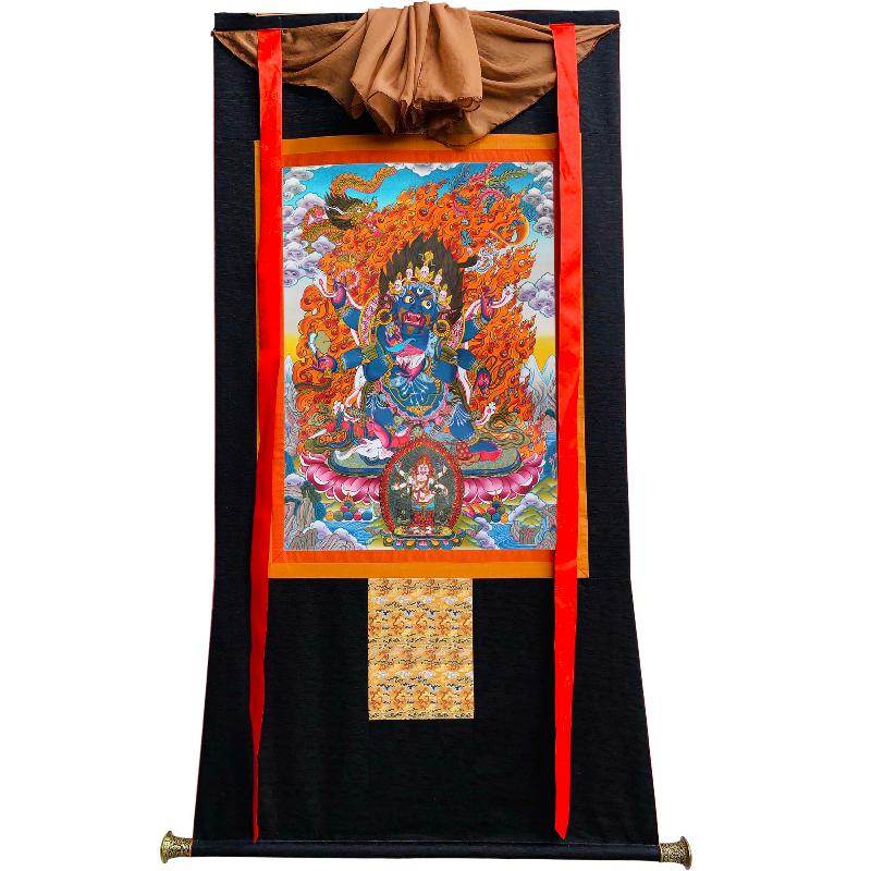 Mahakala - Tibetan thangka painting, view 8
