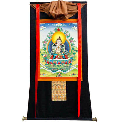 Vajrasattva - Tibetan thangka painting, view 23